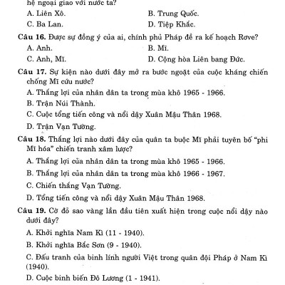 36 Bộ Đề Trắc Nghiệm Ôn Thi Trung Học Phổ Thông Quốc Gia 2019 - Khoa Học Xã Hội