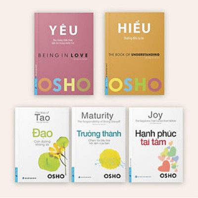 Combo OSHO Yêu + Hiểu + Đạo + Trưởng Thành + Hạnh Phúc Tại Tâm (5 cuốn) - Bản Quyền