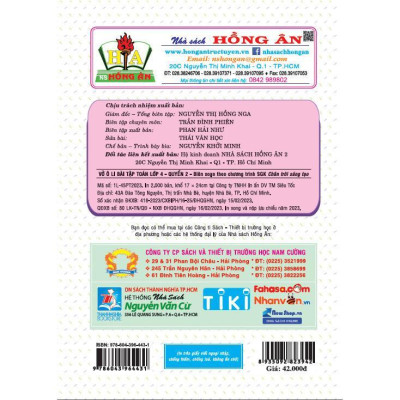 Sách - Vở Ô Li Bài Tập Toán Lớp 4 - Quyển 2 - Biên Soạn Theo Chương Trình SGK Chân Trời Sáng Tạo - Hồng Ân