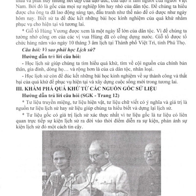 Hướng Dẫn Trả Lời Câu Hỏi Và Bài Tập Lịch Sử Lớp 6 (Bám Sát SGK Chân Trời Sáng Tạo) 	