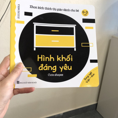 Trọn Bộ 6 Cuốn Ehon Kích Thích Thị Giác cho bé Song Ngữ Việt Anh - In mực chiết xuất tự nhiên - Chất liệu giấy ảnh chịu nước, chống thấm nước - Bé gặm nhấm không rách