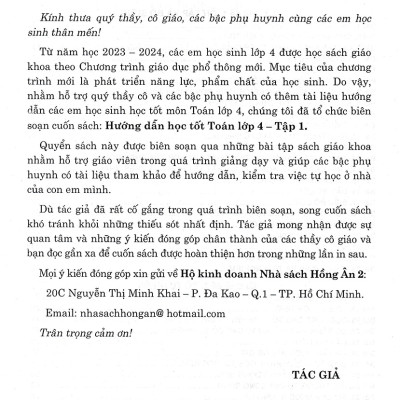 Hướng Dẫn Học Tốt Toán Lớp 4 Tập 1 (Dùng Kèm SGK Chân Trời Sáng Tạo) _HA