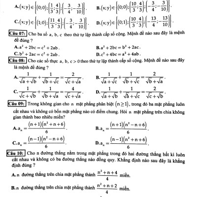 100 Đề Kiểm Tra Định Kì Trắc Nghiệm Toán Lớp 11