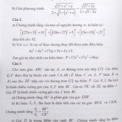 66 Đề Thi Chuyên Toán 9 Vào 10 - Trường Chuyên, Lớp Chuyên