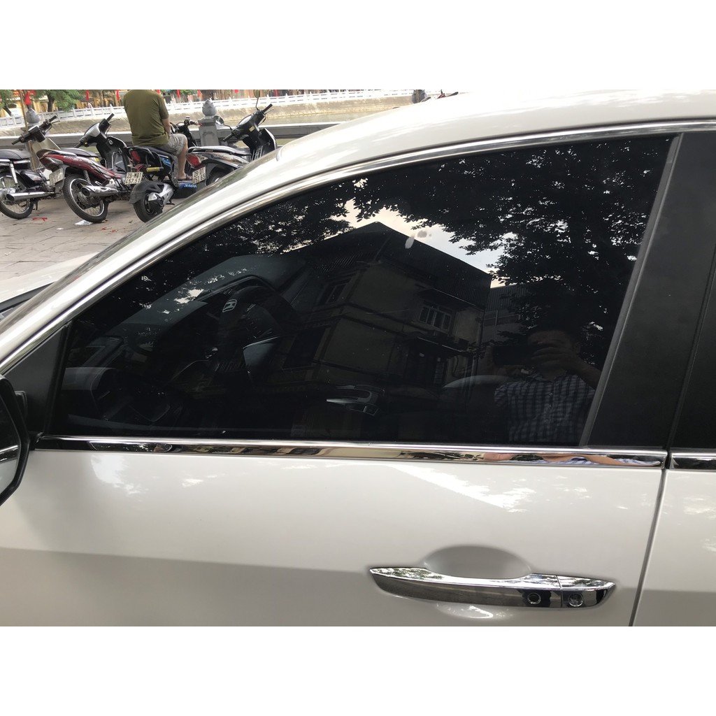 Nẹp viền chân kính, cong kính xe Honda Civic đời 2016 - 2021 Mẫu inox 304 cao cấp