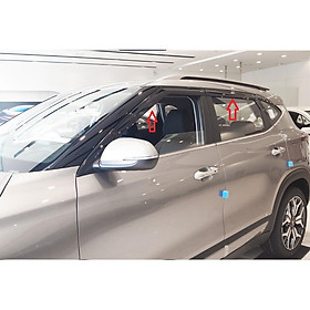 Bộ vè che mưa đen xe Kia Seltos 2019-2021 hàng Hàn Quốc chất liệu DÀY và BỀN