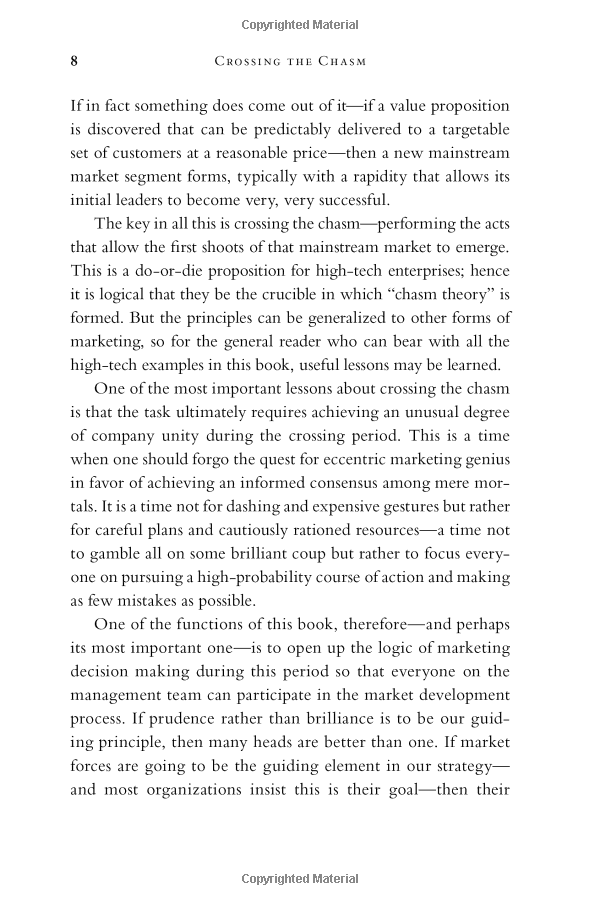 Crossing the Chasm