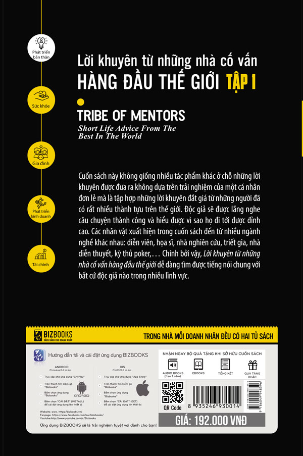 Bộ 2 Cuốn Sách Lời khuyên từ những nhà cố vấn hàng đầu thế giới – Tribe of mentor (Tập 1) và (Tập 2) kt