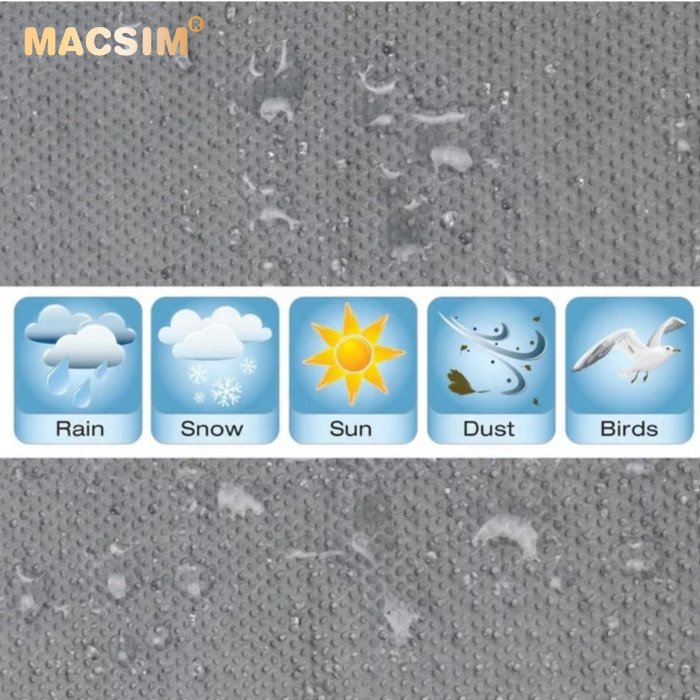 Bạt phủ ô tô chất liệu vải không dệt 4 lớp cao cấp thương hiệu MACSIM dành cho hãng xe Vinfast LUX A màu ghi