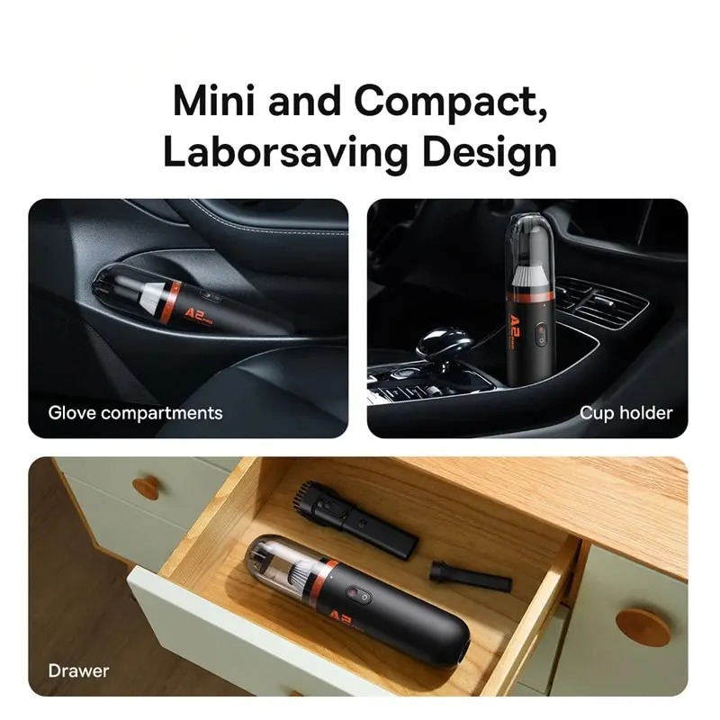Hút Bụi Baseus A2 Car Vacuum Cleaner Mini Handheld Auto Vacuum Cleaner with 5000Pa Powerful Suction
