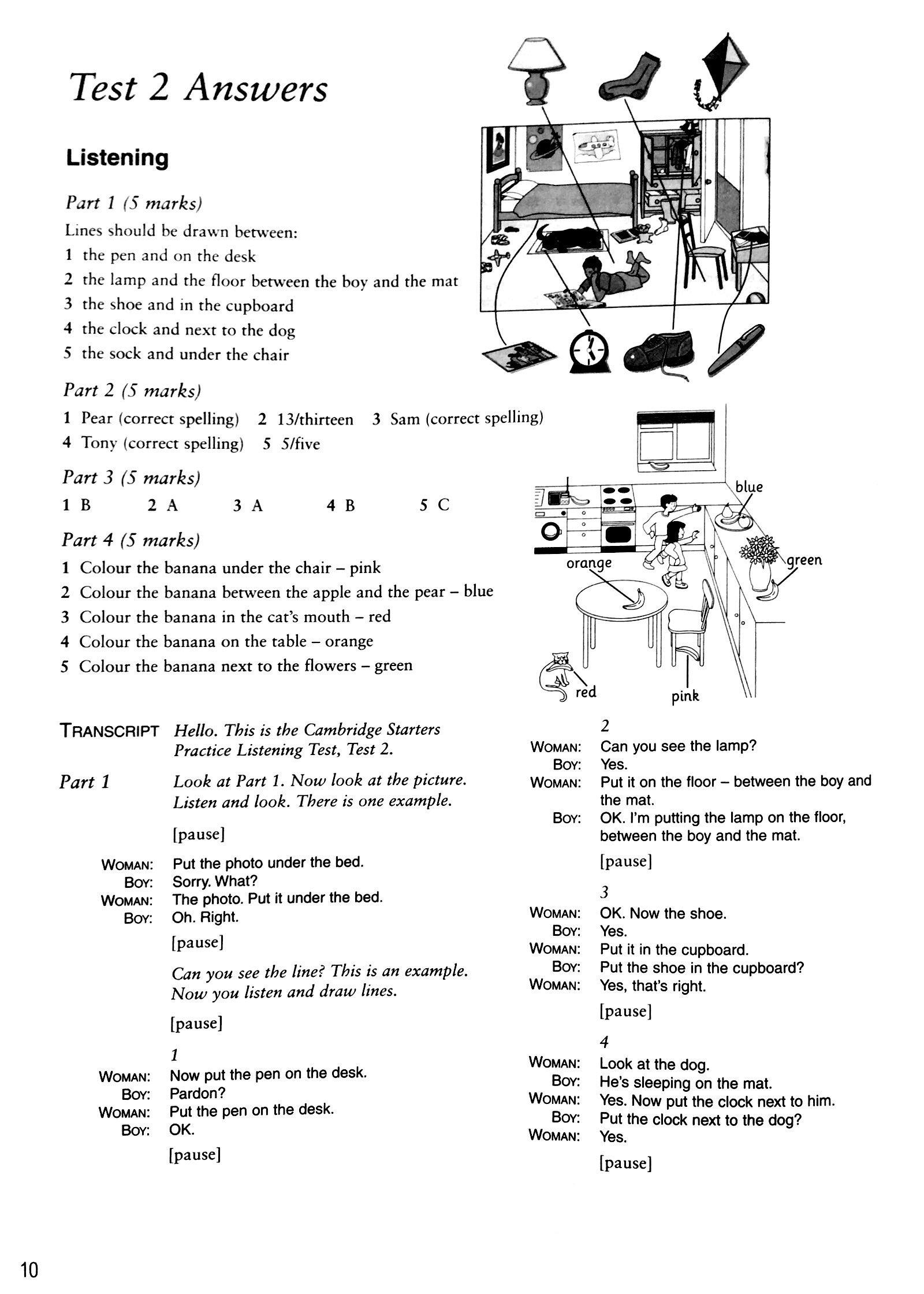 Cambridge Young Learners English Tests Second edition Starters 3 Answer Booklet