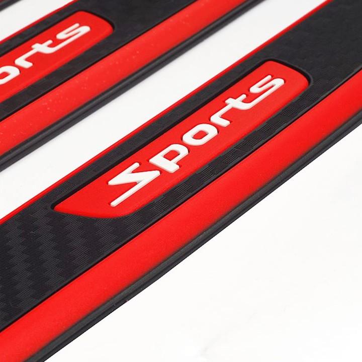 Bộ 04 miếng dán bảo vệ bậc bước chân cửa xe ô tô Sports