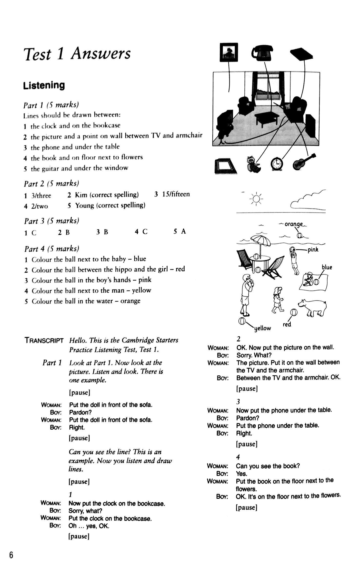 Cambridge Young Learners English Tests Second edition Starters 3 Answer Booklet