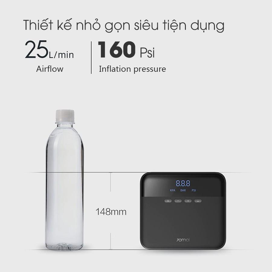 Bơm lốp ô tô Xiaomi 70mai TP03 Bơm 25L/phút - Lực bơm 160 psi - Tẩu cấp nguồn 3m bơm du lịch cho ô tô