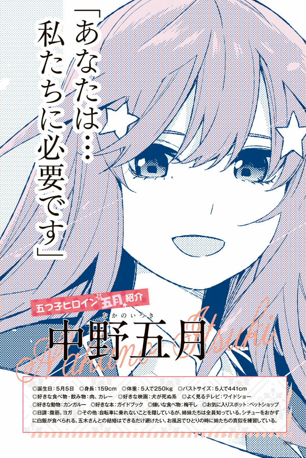五等分の花嫁 キャラクターブック 五月 (KCデラックス)