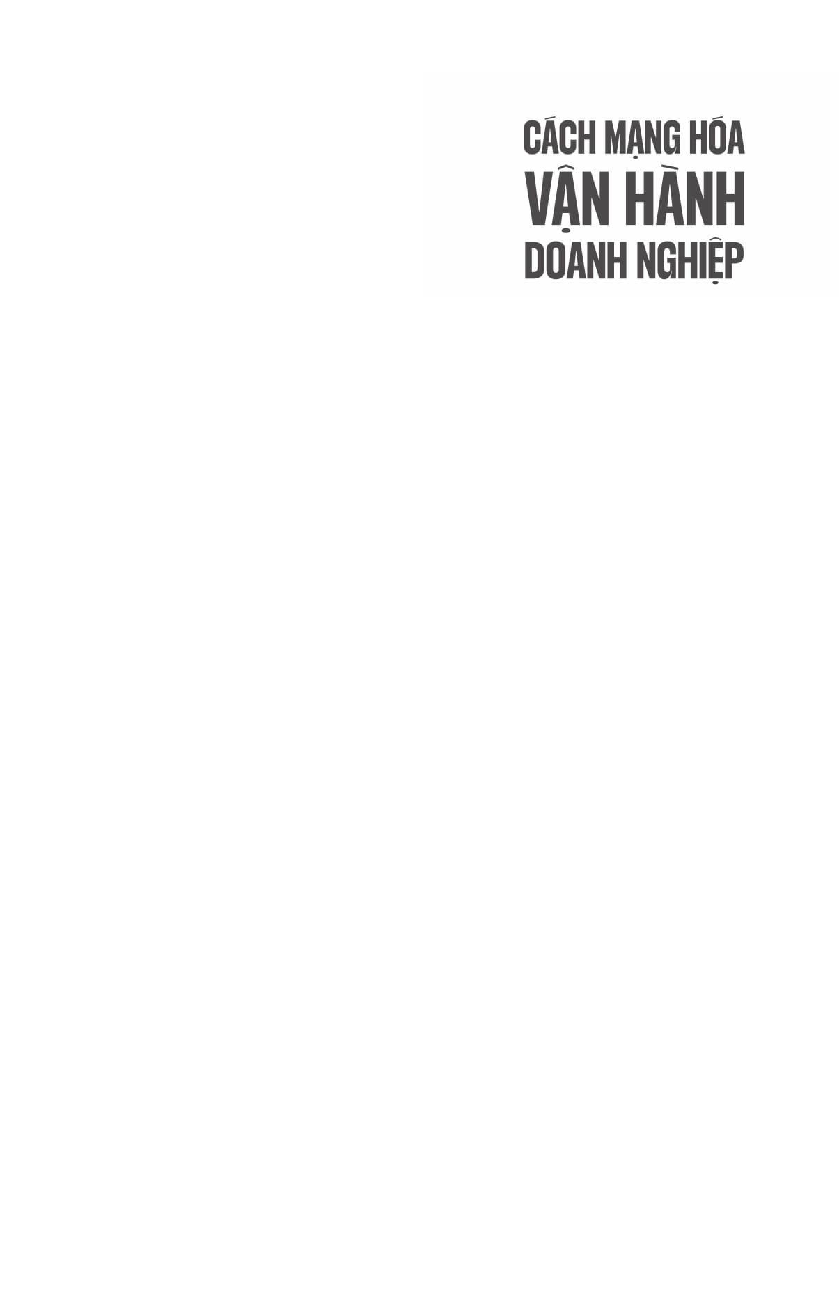 Sách - Cách Mạng Hóa Vận Hành Doanh Nghiệp - Revolutionizing Business Operations