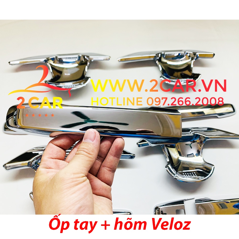 Ốp Tay nắm, Hõm Cửa Xe TOYOTA VELOZ 2022 2023 Mạ Crom cao cấp