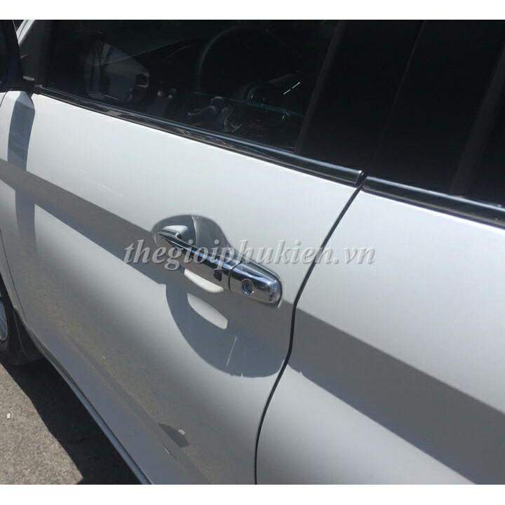 Bộ ốp tay nắm cửa xe Suzuki Ertiga 2019 mạ Crom - Tặng miếng dán trong suốt chống xước hõm cửa