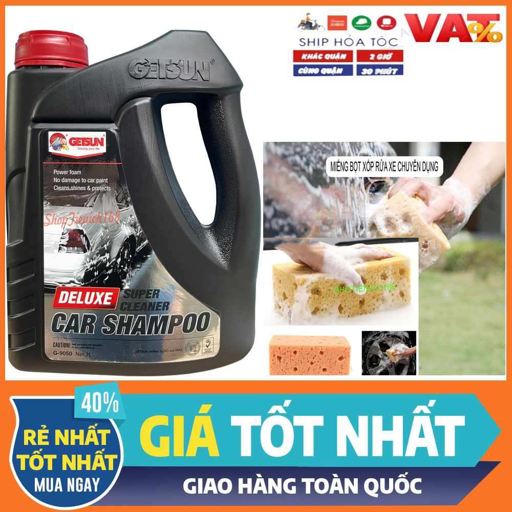 Nước rửa xe máy ô tô cao cấp DELUXE Getsun 2L