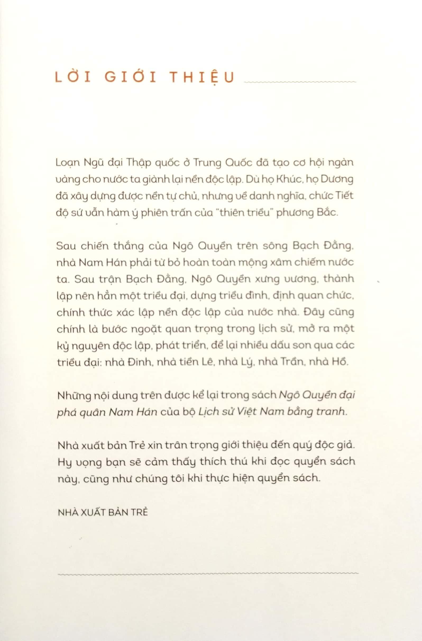 Lịch Sử Việt Nam Bằng Tranh - Ngô Quyền Đại Phá Quân Nam Hán (Bản Màu) (Tái Bản 2023)