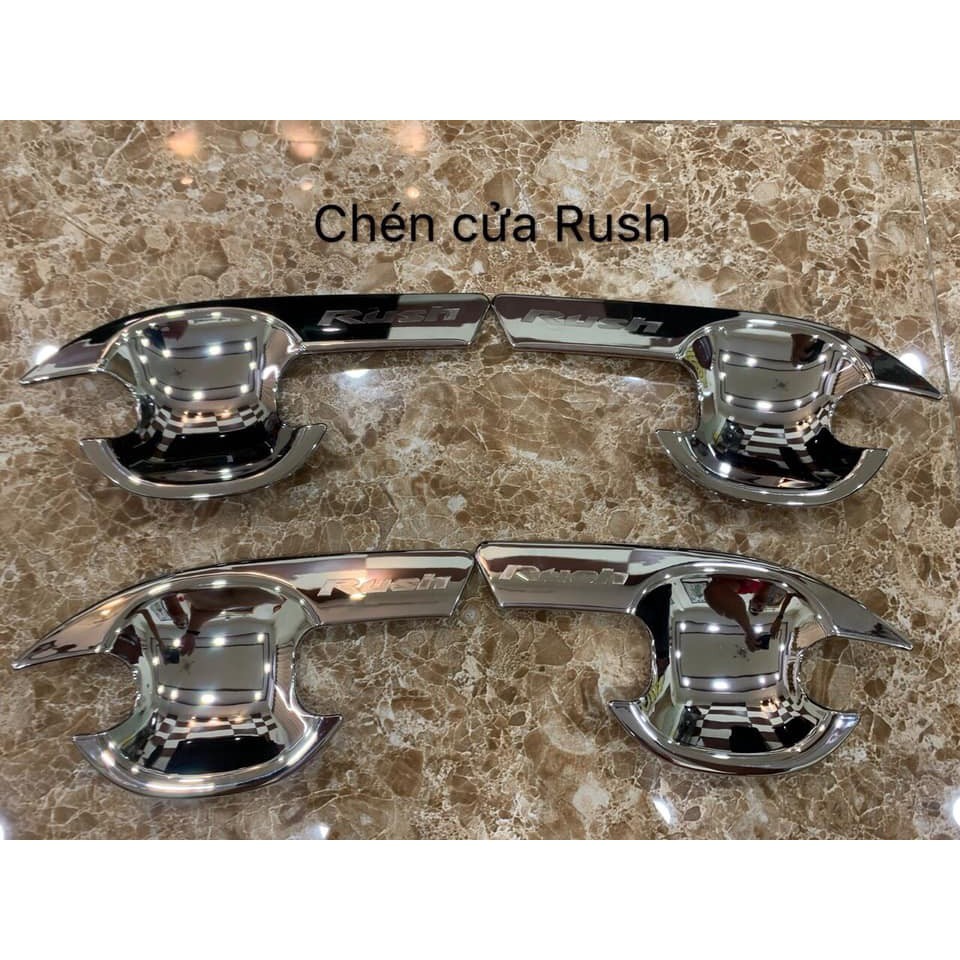 Bộ Ốp Tay, Hõm Cửa Mạ Crom Chống Trầy Xước Cho Ô Tô- Rush 2018-2020
