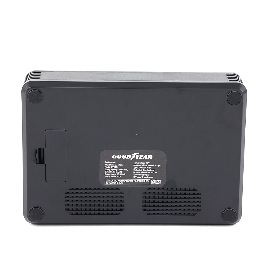 Bộ Kích Bình 400A Kiêm Bơm Lốp Xe GOODYEAR GY-5296 Đa Chức Năng Sạc Dự Phòng 10400mAh Cứu Hộ Nhanh Chóng - Nhập Khẩu Chính Hãng