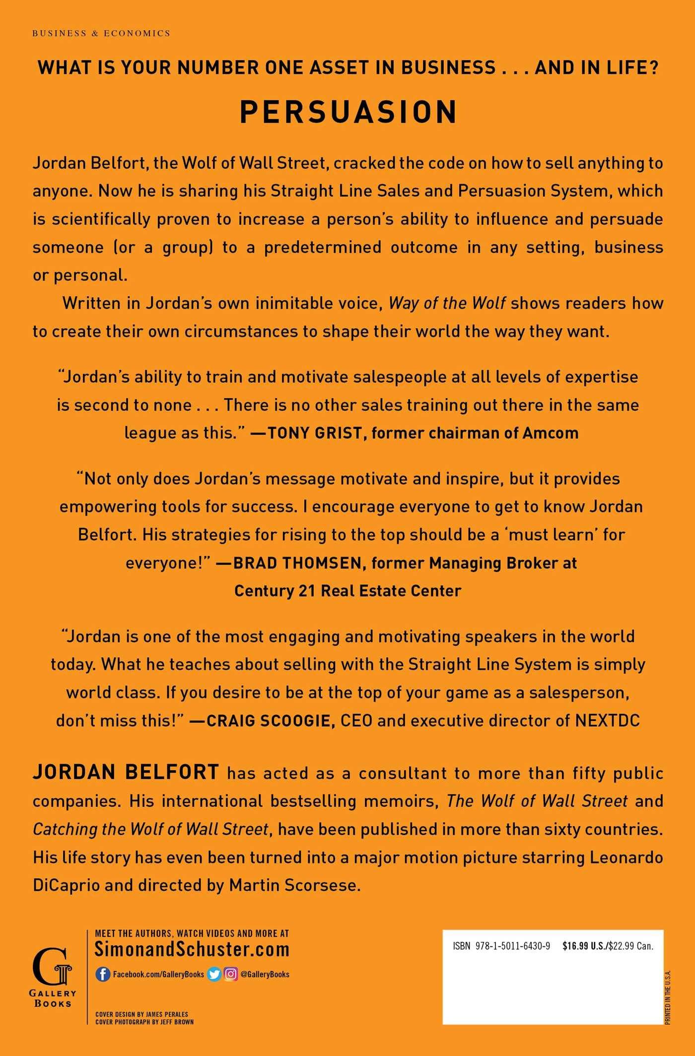 Way Of The Wolf: Straight Line Selling: Master The Art Of Persuasion, Influence, And Success