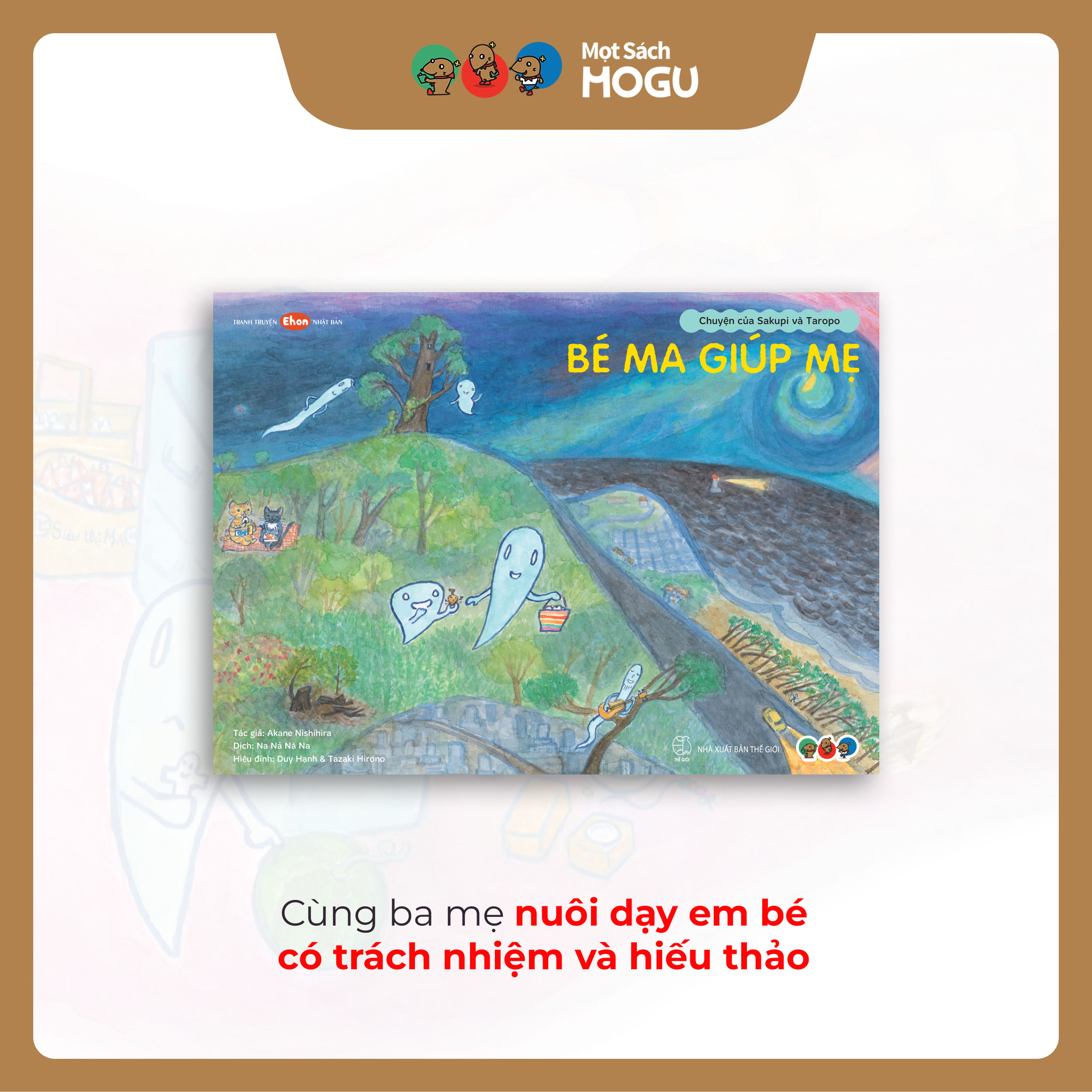 Truyện Ehon bé 3-4-5 tuổi - Bé ma giúp mẹ