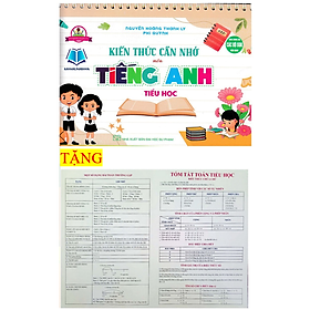 Sách - Kiến Thức Cần Nhớ Môn Tiếng Anh Tiểu Học (Dùng Chung Các Bộ SGK Hiện Hành) (HA)