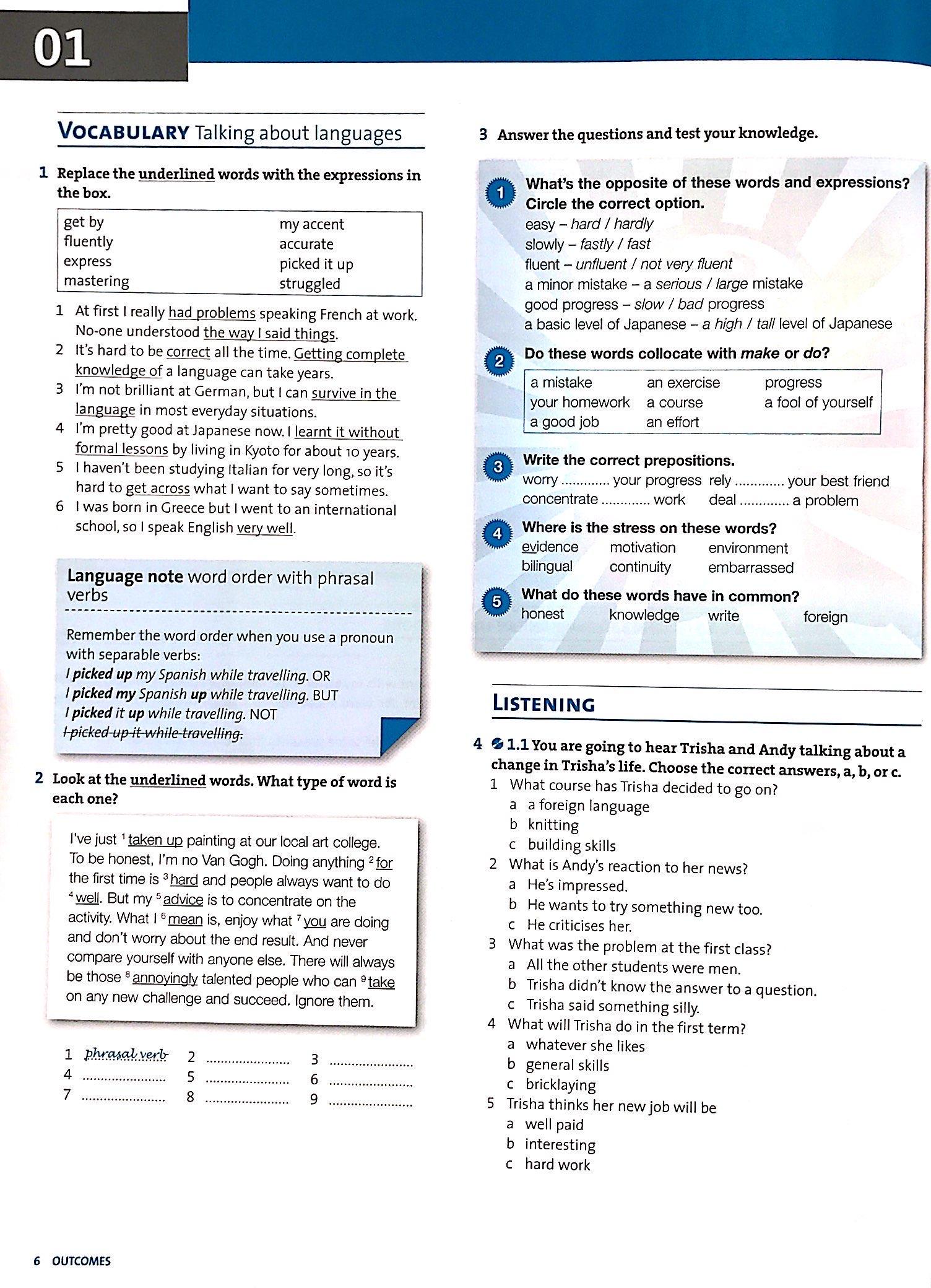 Outcomes Intermediate: Workbook