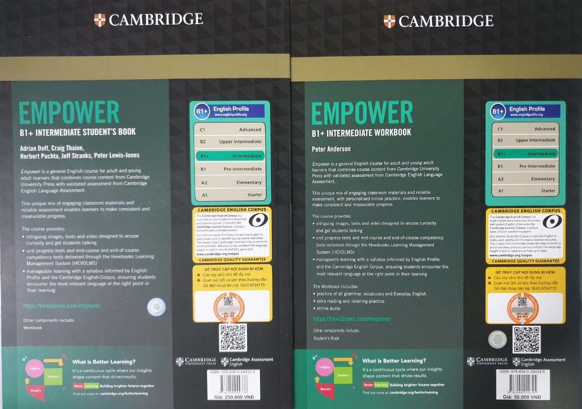 Combo 2 cuốn: Empower B1+ Intermediate Student