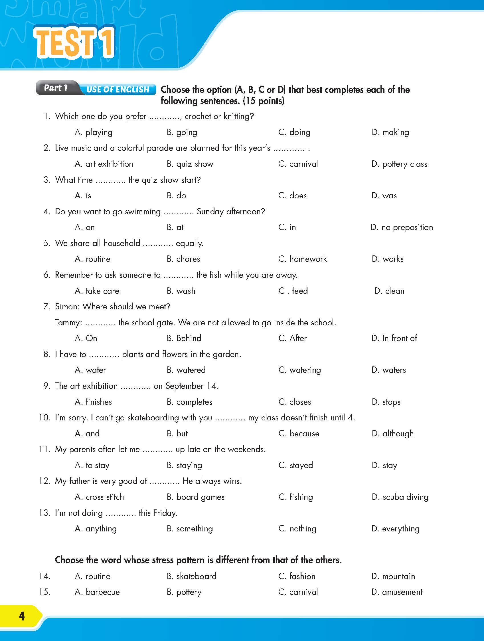 Practice Test Grade 8