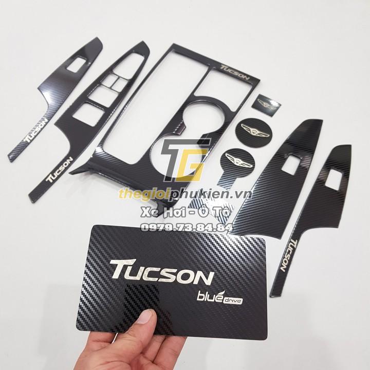 Ốp nội thất vân Carbon cho Hyundai Tucson Cao cấp