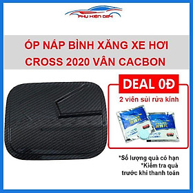 Ốp nắp bình xăng Corolla Cross 2020-2021 vân cacbon chống trầy trang trí ô tô