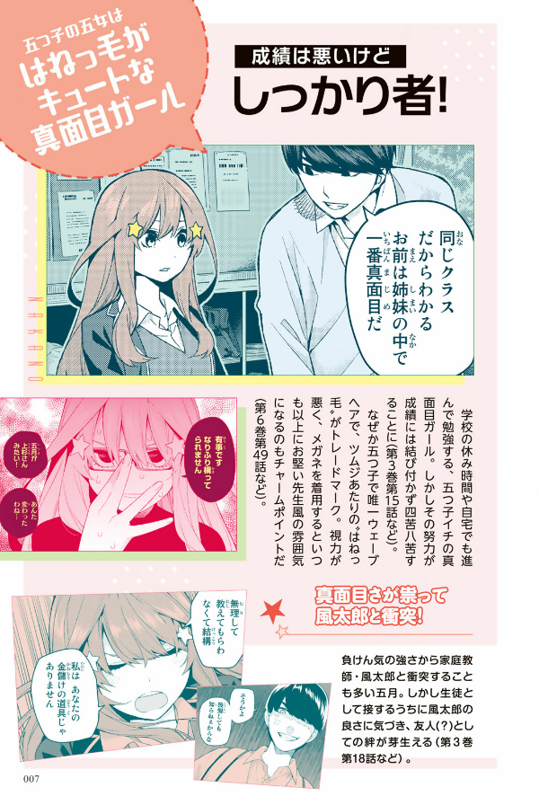 五等分の花嫁 キャラクターブック 五月 (KCデラックス)