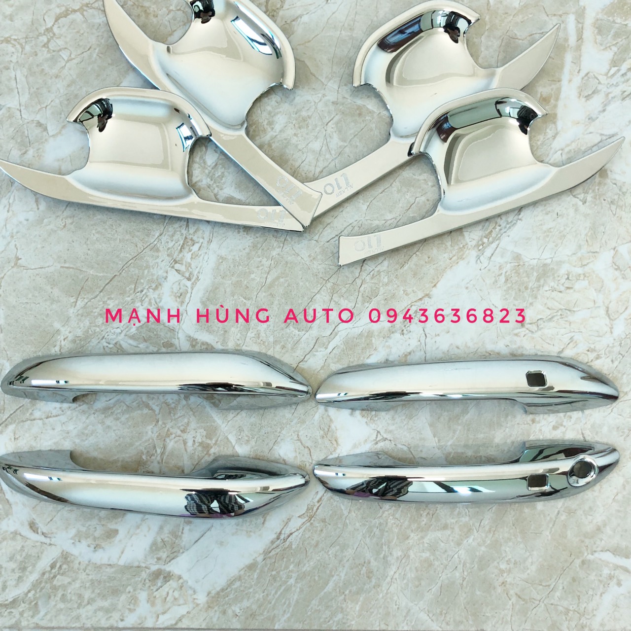 Ốp tay hõm cửa xe HUYNDAI I10 2021 - mạ Crom