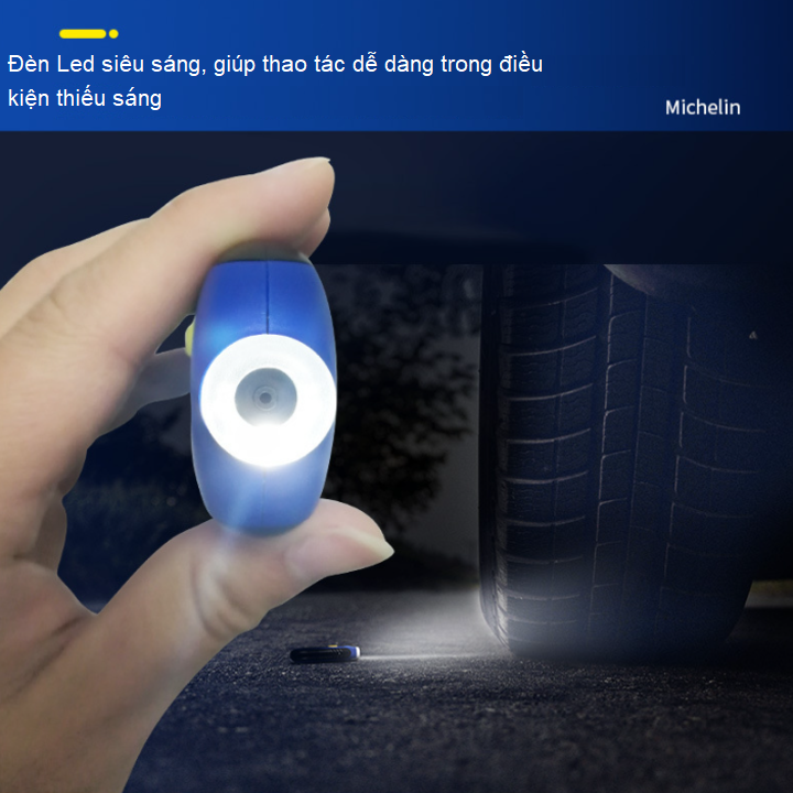 Đồng hồ đo áp suất lốp điện tử Michelin M2209, màn hình LCD 1 inch, đơn vị đo Psi, Kpa, Bar, At (Kg/cm2) - Hàng Chính Hãng
