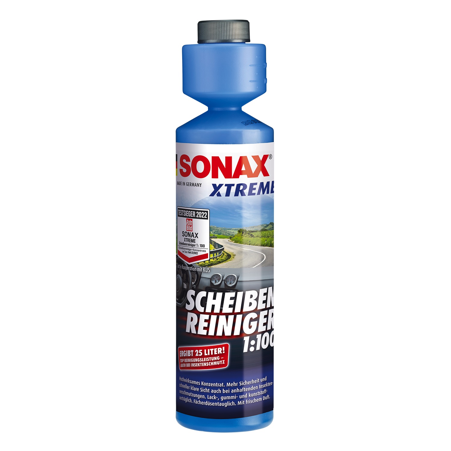 Bộ 3 món rửa xe và chăm sóc kính xe bao gồm dung dịch rửa xe đậm đặc, nước rửa kính lái và chai xịt rửa kính, gương, đèn xe Sonax SO-CBKINH - Tặng kèm khăn lau ô tô chuyên dụng