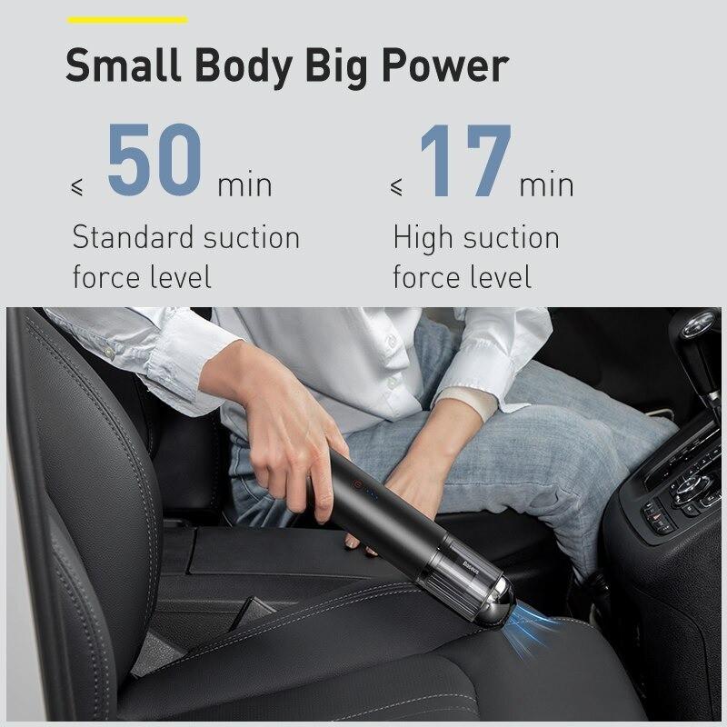 Máy hút bụi pin sạc cầm tay Baseus A3 Car Vacuum Cleaner (15000pa, 135W, Vacuum Portable Cleaner) -Hàng Chính Hãng