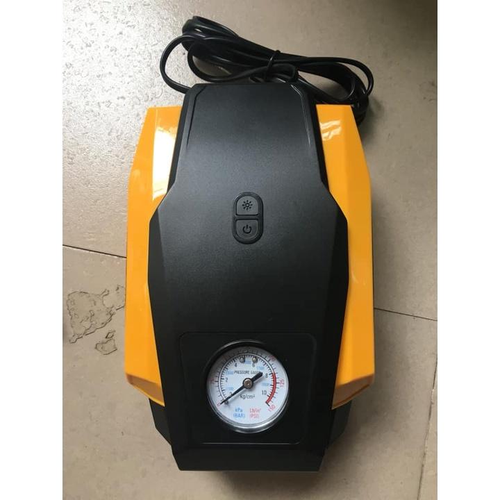 Bơm Xe Ô Tô - Bơm Lốp Ô Tô 1 Xi Lanh Có Đèn Phù Hợp Xe 4-7, Xe Tải Loại Nhỏ 1 Tấn