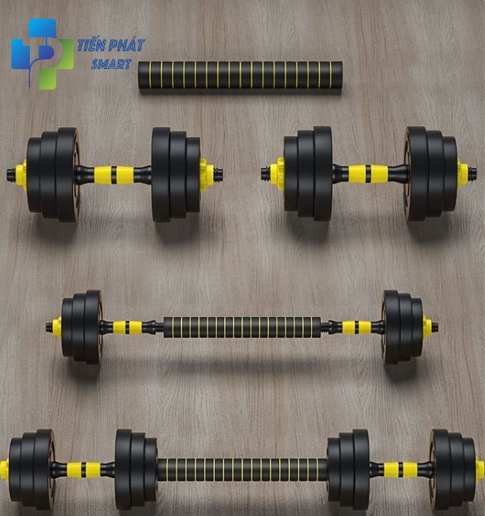 BỘ Tạ Tay + Đòn Tạ Đẩy kết hợp (2 in 1) 20kg,30kg,40kg bộ sản phẩm mẫu mới nhất(KHÁCH CHỌN CÂN NẶNG)