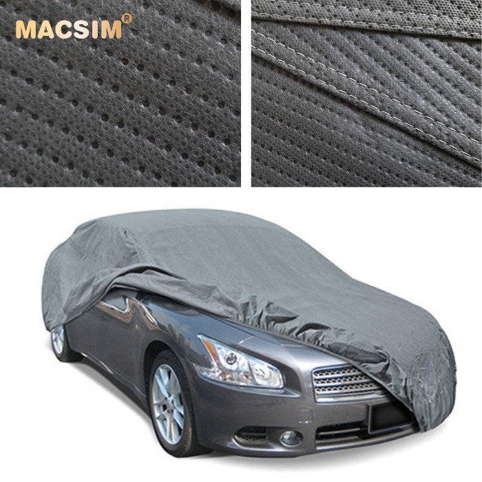 Bạt phủ ô tô chất liệu vải không dệt 4 lớp cao cấp MACSIM cho Volvo S90 màu ghi
