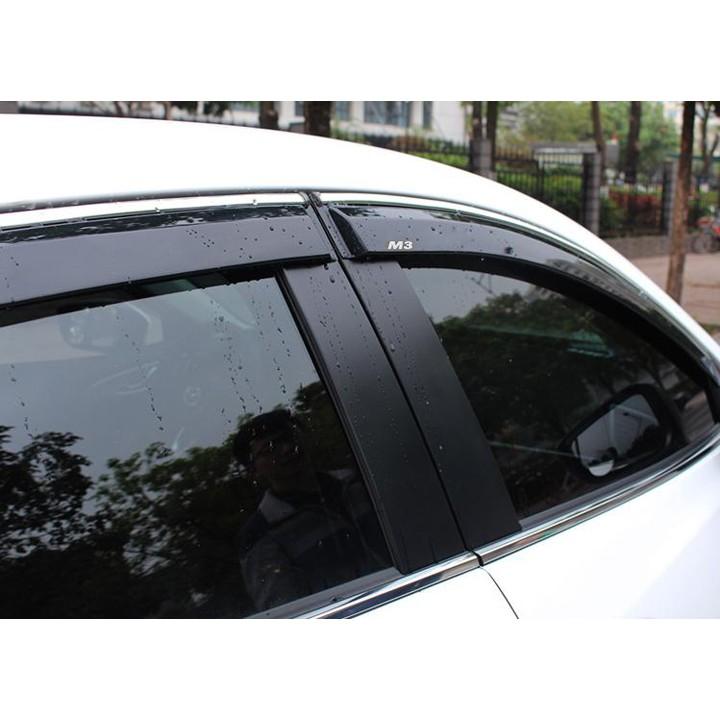 Bộ vè che mưa Mazda 3 2020 chỉ mạ Crom cao cấp