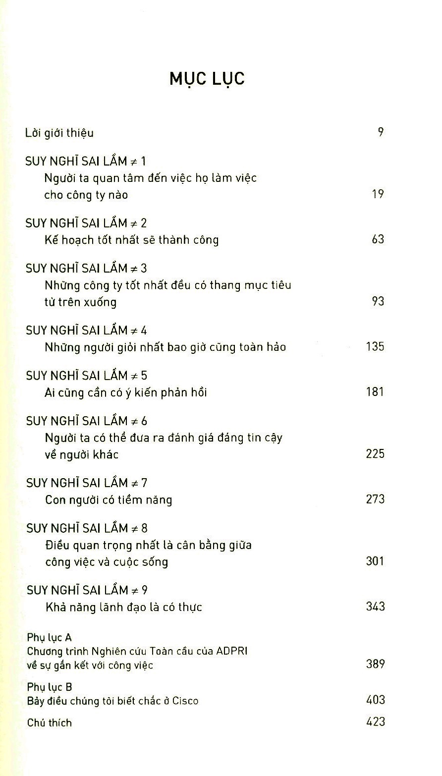 Chín suy nghĩ sai lầm về công việc - Marcus Buckingham, Ashley Goodall