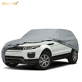 Bạt phủ ô tô chất liệu vải không dệt 4 lớp cao cấp thương hiệu MACSIM dành cho hãng xe Vinfast LUX A  màu ghi