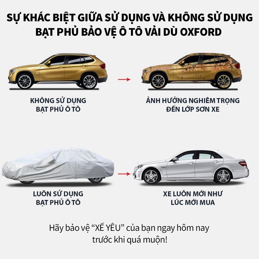 Bạt trùm xe ô tô MAZDA6 vải dù oxford cao cấp áo trùm che phủ xe hơi, bạc phủ oto xe hơi 5 chỗ Mazda 6