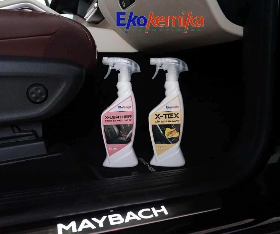 DUNG DỊCH DƯỠNG DA, NHỰA, CAO SU CHO NỘI THẤT Ô TÔ CAO CẤP X-LEATHER 600ML THƯƠNG HIỆU EKOKEMIKA