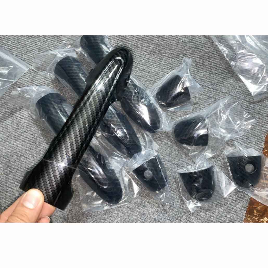 Bộ 4 Ốp Tay Nắm Cửa Dành Cho Xe Ô Tô Fortuner 2017 2018 2019 2020 Vân Cacbon