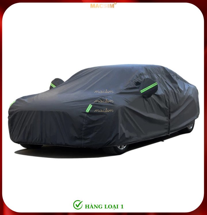 Bạt phủ ô tô bán tải Isuzu D-Max nhãn hiệu Macsim sử dụng trong nhà và ngoài trời chất liệu Polyester - màu đen