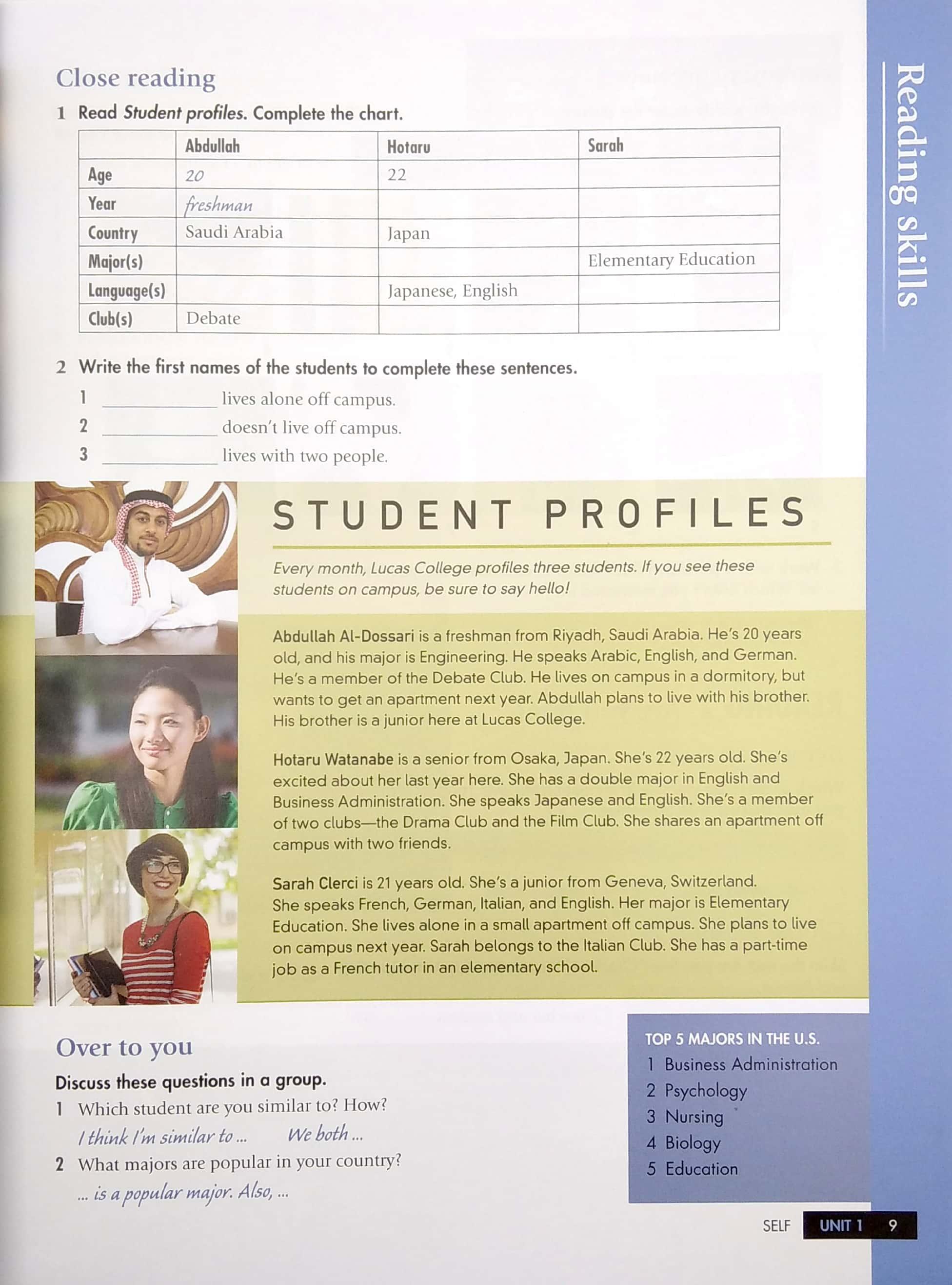 Skillful Reading and Writing Student